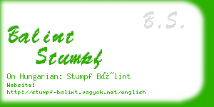 balint stumpf business card